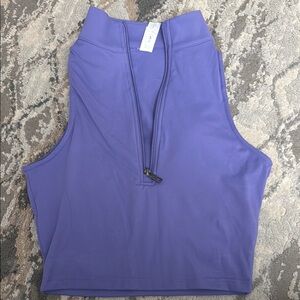 Purple Sleeveless Vitality Crop Top